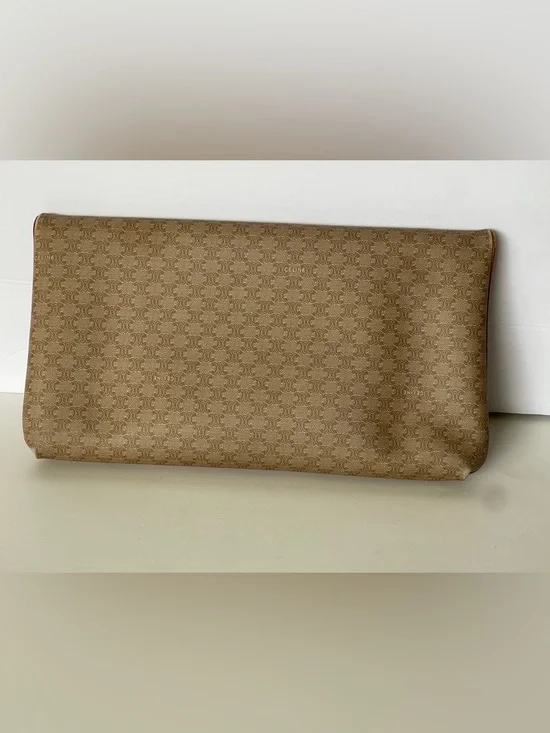 Vintage Celine Macadam Canvas Clutch | Classic Monogram Envelope Bag with COA - Picture 3 of 13